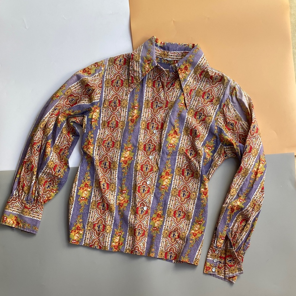 Floral Patterned Button Down Shirt - image 1